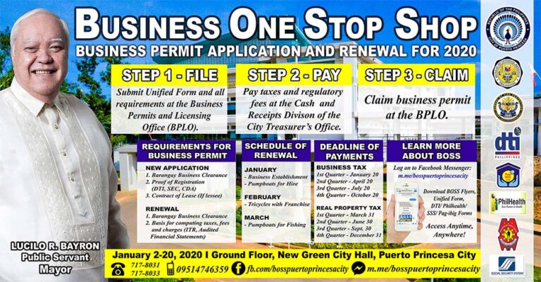 Business One Stop Shop 2020 – Business Permit Application and Renewal