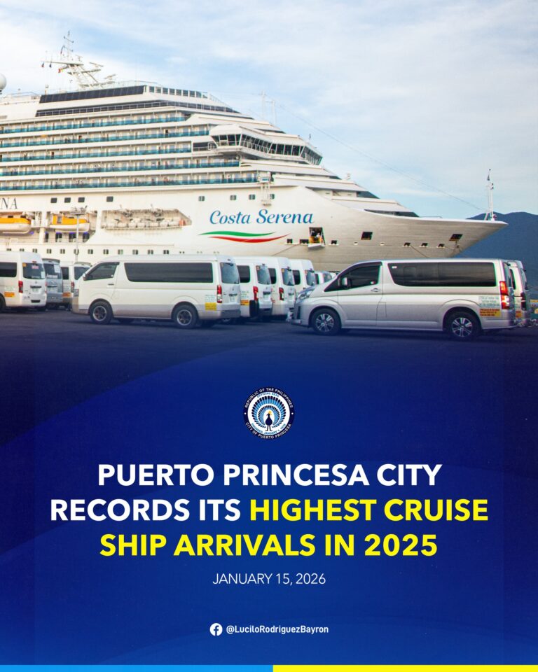 PUERTO PRINCESA CITY RECORDS ITS HIGHEST CRUISE SHIP ARRIVALS IN 2025