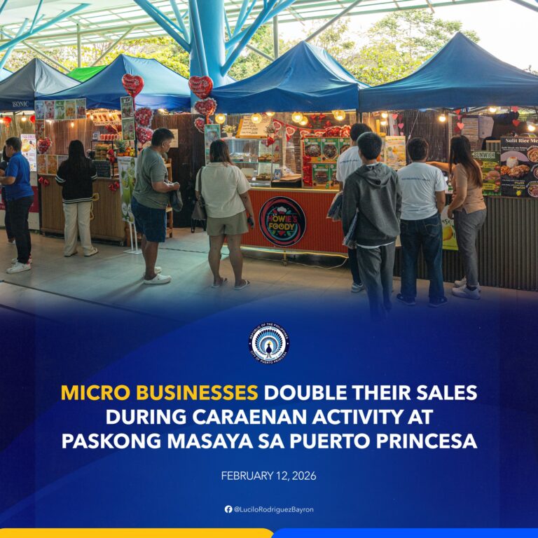 MICRO BUSINESSES DOUBLE THEIR SALES DURING CARAENAN ACTIVITY AT PASKONG MASAYA SA PUERTO PRINCESA