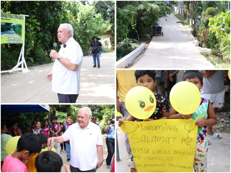 BAGONG KONKRETONG KALSADA NA MAY DRAINAGE SYSTEM SA PUROK SANDIWA, BRGY. TINIGUIBAN