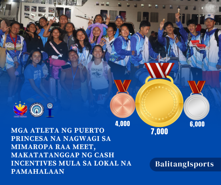 MGA ATLETA NG PUERTO PRINCESA NA NAGWAGI SA MIMAROPA RAA MEET, MAKATATANGGAP NG CASH INCENTIVES MULA SA LOKAL NA PAMAHALAAN