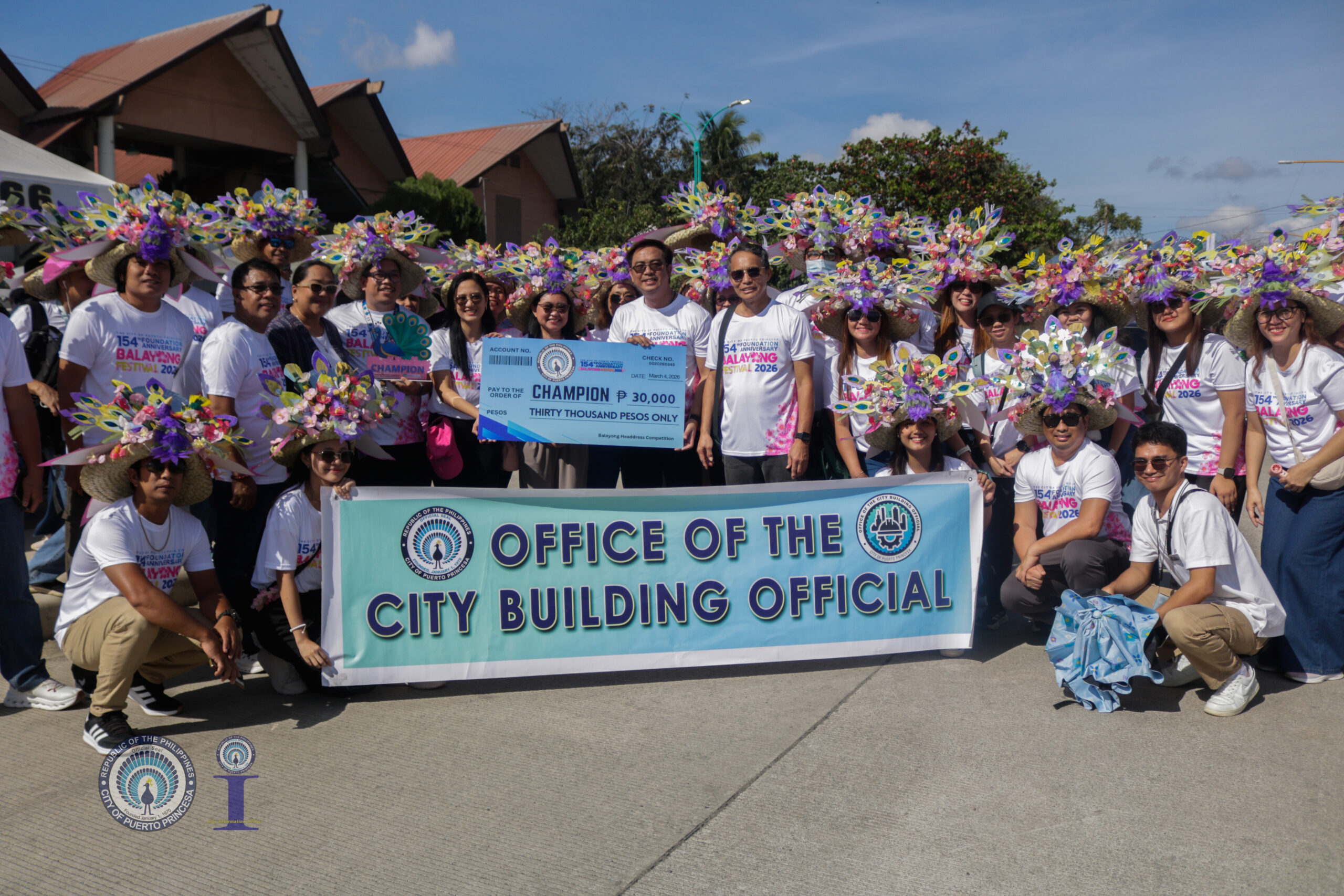 CITY BUILDING OFFICIAL, BACK-TO-BACK CHAMPION NG BALAYONG HEADDRESS COMPETITION