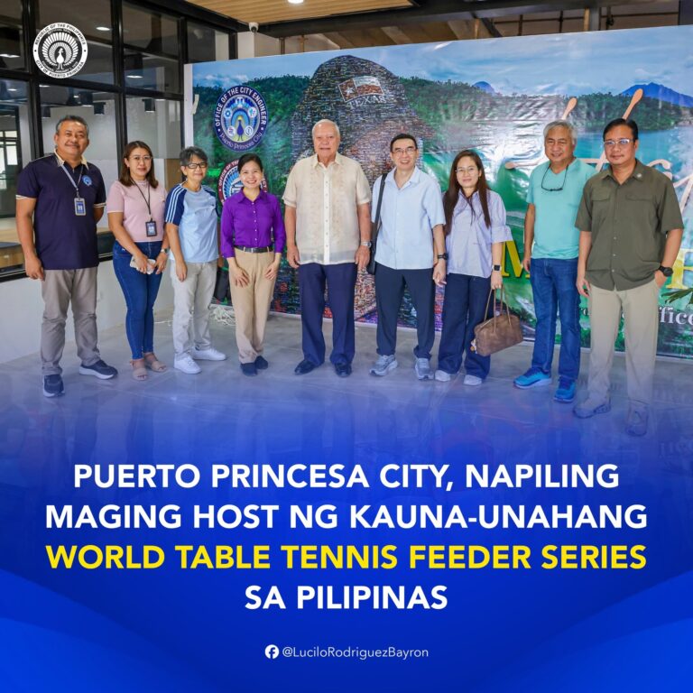 PUERTO PRINCESA CITY, TO BECOME HOST OF THE FIRST WORLD TABLE TENNIS FEEDER SERIES IN THE PHILIPPINES