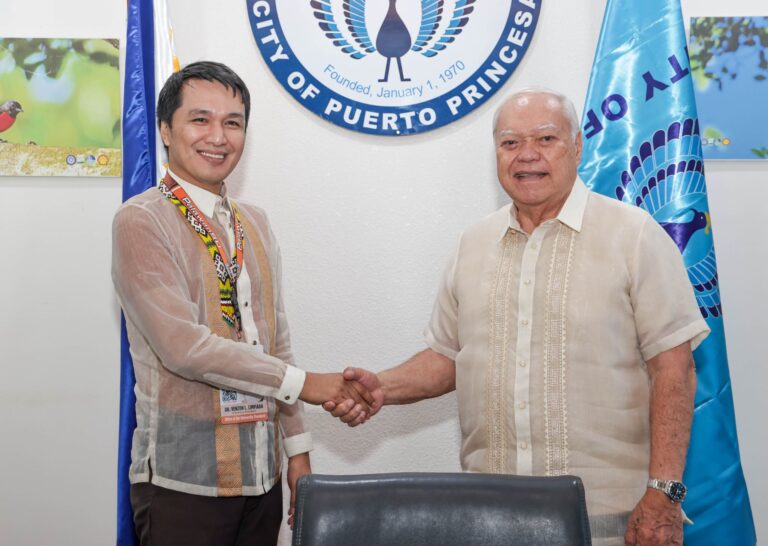 NEW PRESIDENT OF PALAWAN STATE UNIVERSITY PAYS COURTESY CALL TO MAYOR BAYRON