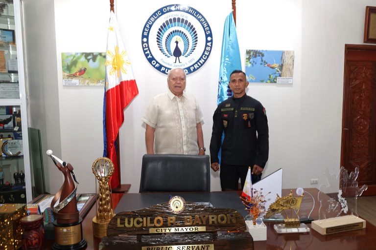 NEWLY INSTALLED PNP CITY EOD AND CANINE UNIT (CECU) TEAM LEADER PAYS COURTESY CALL TO MAYOR BAYRON
