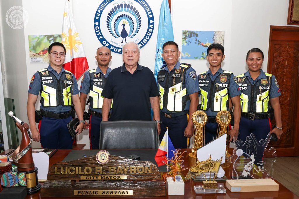 PNP-HPG NEW PALAWAN PROVINCIAL OFFICER PAYS COURTESY CALL ON MAYOR BAYRON