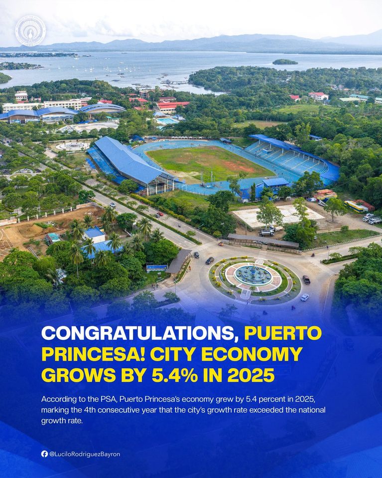 CONGRATULATIONS, PUERTO PRINCESA! CITY ECONOMY GROWS BY 5.4% IN 2025
