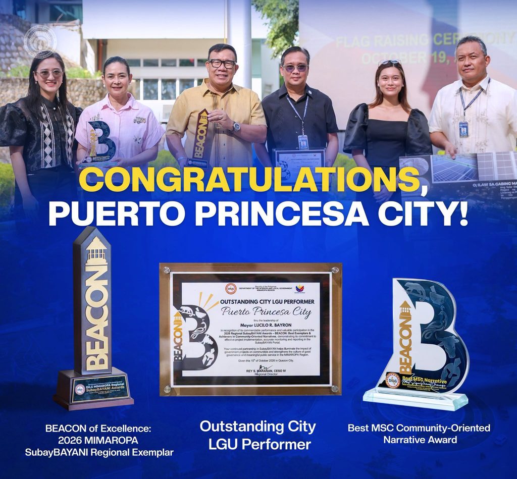 TATLONG PAGKILALA PARA SA PUERTO PRINCESA!